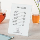 Price List Menu Business Custom Logo Sockelschild (In Situ)