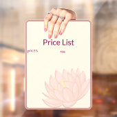 Price List Window Cling Fensteraufkleber (Blatt 2)