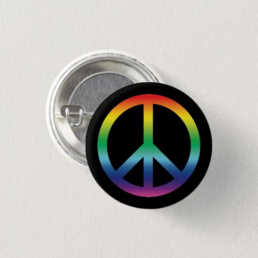 Price Peace Symbol lgbt lgbtq schwuler Regenbogen  Button (Vorne & Hinten)