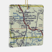 Price Utah Vintag Map Keramikornament (Rechts)