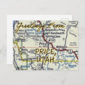 Price Utah Vintag Postkarte (Vorne/Hinten)