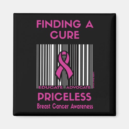 PRICELESS... Brustkrebs Magnet (Vorne)
