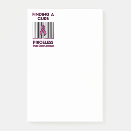 PRICELESS... Brustkrebs Post-it Klebezettel (Vorderseite)