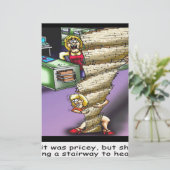 Pricey Himmlisch Treppe Funny Briefpapier (Stehend Vorderseite)