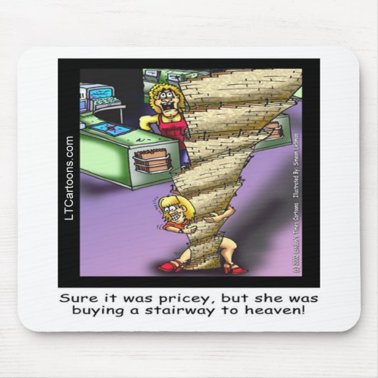 Pricey Himmlisch Treppe Funny Mousepad (Vorne)