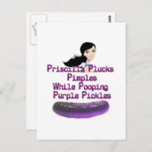 Pricilla Tongue Twister Postkarte (Vorne/Hinten)