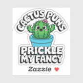 Prickle My Fancy – Cute Cactus Pun Aufkleber (Blatt)