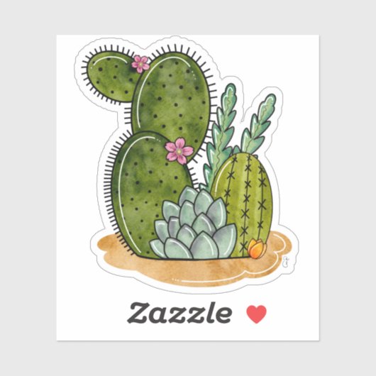 Prickle Pflanze Aufkleber (Blatt)