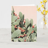 Prickley Birnen-Kaktus Karte (Gelbe Blume)