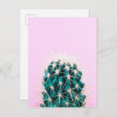 Prickley Cactus pink Postkarte (Vorne/Hinten)