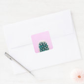 Prickley Cactus pink Quadratischer Aufkleber (Umschlag)