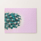Prickley Kaktus auf Rosa Puzzle (Horizontal)