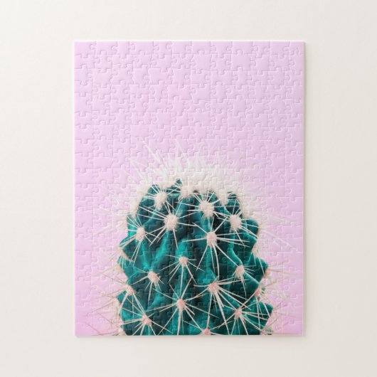 Prickley Kaktus auf Rosa Puzzle (Vertikal)