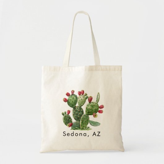 Prickley Pear Cactus Desert Design Tragetasche (Vorne)