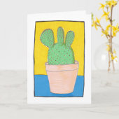 Pricklige Birne mit drei Hallen, zeichnend, Kunst Karte (Gelbe Blume)