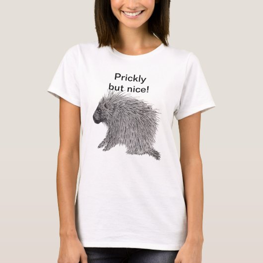 Prickly aber Nice Porcupine T-Shirt (Vorderseite)