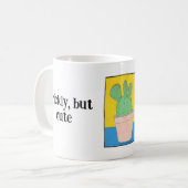 Prickly, aber niedlich, Ihr Name, Kakteen zeichnen Kaffeetasse (Vorderseite Links)