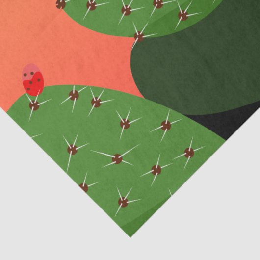 Prickly Birar Wüste Sunset Decoupage Seidenpapier (Detail)