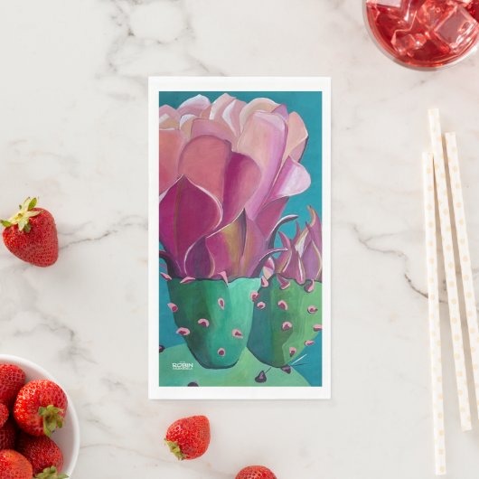 Prickly Birne Art on Guest Handtuch Serviette (Beispiel)