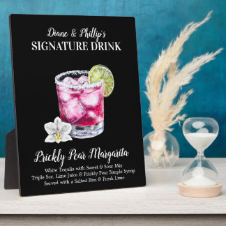 Prickly Birne Margarita Signature Drink Bar Sign Fotoplatte