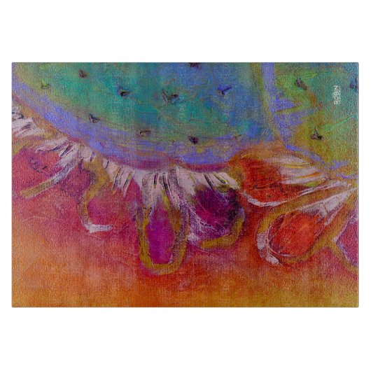 "Prickly Birne Mitternacht" 8x11 Schneideboard Schneidebrett (Vorderseite)