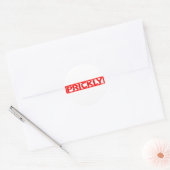 Prickly-Briefmarke Runder Aufkleber (Umschlag)