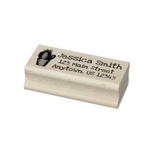 Prickly Cactus Potted Pflanze Personalisierte Adre Gummistempel