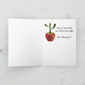 Prickly Cactus Starry Sky Apologie Karte (Innenseite)