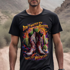 Prickly Cowboy Boots - Wüstenblüte T-Shirt