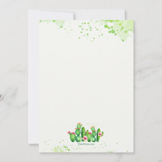 Prickly Einladung (Rückseite)