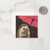 Prickly Friends & Frolicking Rain: Igel Antics Mitteilungskarte (Vorderseite/Rückseite Beispiel)