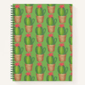 Prickly Green Cactus Garden Blume gepunktete Pflan Notizbuch (Vorderseite)