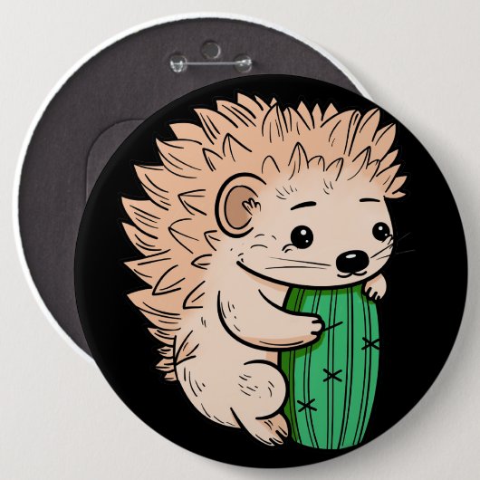 Prickly Hug | Igel & Kaktus Button (Vorne & Hinten)