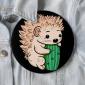 Prickly Hug | Igel & Kaktus Button (Beispiel)