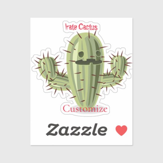 Prickly Irate Cactus Thunder_Cove Aufkleber (Blatt)
