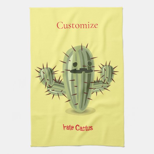 Prickly Irate Cactus Thunder_Cove Geschirrtuch (Vertikal)