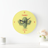 Prickly Irate Cactus Thunder_Cove Große Wanduhr (Zuhause)