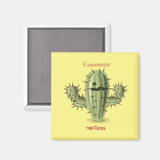 Prickly Irate Cactus Thunder_Cove Magnet (Vorderseite/Rückseite)