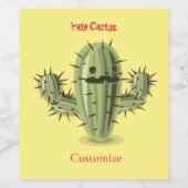 Prickly Irate Cactus Thunder_Cove Weinetikett (Einzelnes Label)
