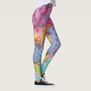 Prickly Par Cactus Pants Art Workout Leggings