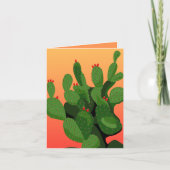 Prickly Pear Cacti Cactus Sunset Greeting Card Karte (Vorderseite)