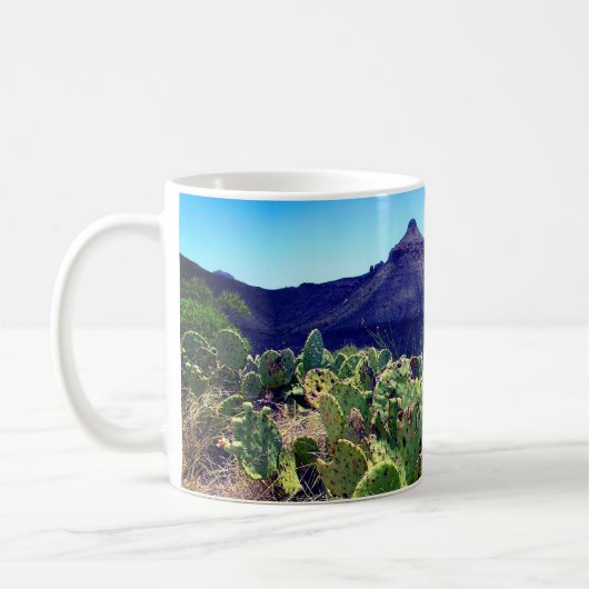 Prickly Pear Cactus Big Bend National Park Kaffeetasse (Links)