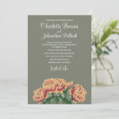 Prickly Pear Cactus Blume Elegante Cactus Wedding Einladung (Stehend Vorderseite)