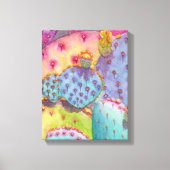 Prickly Pear Cactus Canvas Print Art Piece Leinwanddruck (Vorderseite)
