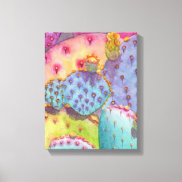 Prickly Pear Cactus Canvas Print Art Piece Leinwanddruck