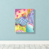 Prickly Pear Cactus Canvas Print Art Piece Leinwanddruck (Insitu (Holzboden))