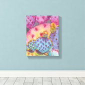 Prickly Pear Cactus Canvas Print Art Piece Leinwanddruck (Insitu (Holzboden))