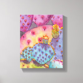 Prickly Pear Cactus Canvas Print Art Piece Leinwanddruck