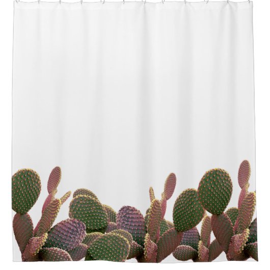 Prickly Pear Cactus Desert Trendy Duschvorhang (Vorderseite)