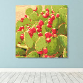 Prickly Pear Cactus Foto Abstrakt Leinwanddruck (Insitu (Holzboden))